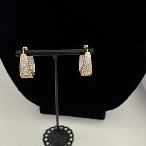 Elegant Gold and Silver Hoop Earrings
